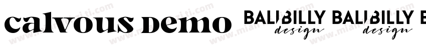 calvous demo -常规字体字体转换